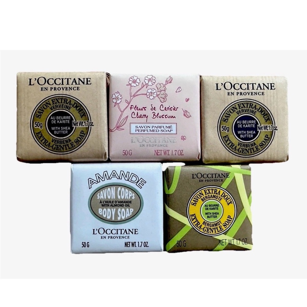 L'Occitane Yellow Gift Box with 5 x 50g bar soap